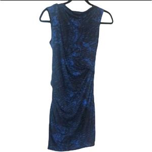 Hemlut Lang Black and Blue mini dress, Size 2P